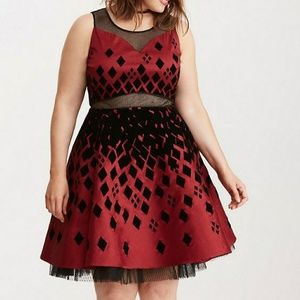 Harley Quinn inspired diamond formal dress